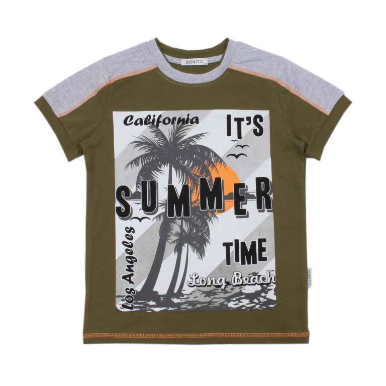 картинка БГ_ЧЗ Футболка для мальчика 8-12 лет 92% хлопок, 8% лайкра BONITO KIDS/SS6049/уп.5шт./меш.400шт. от BonitoKids