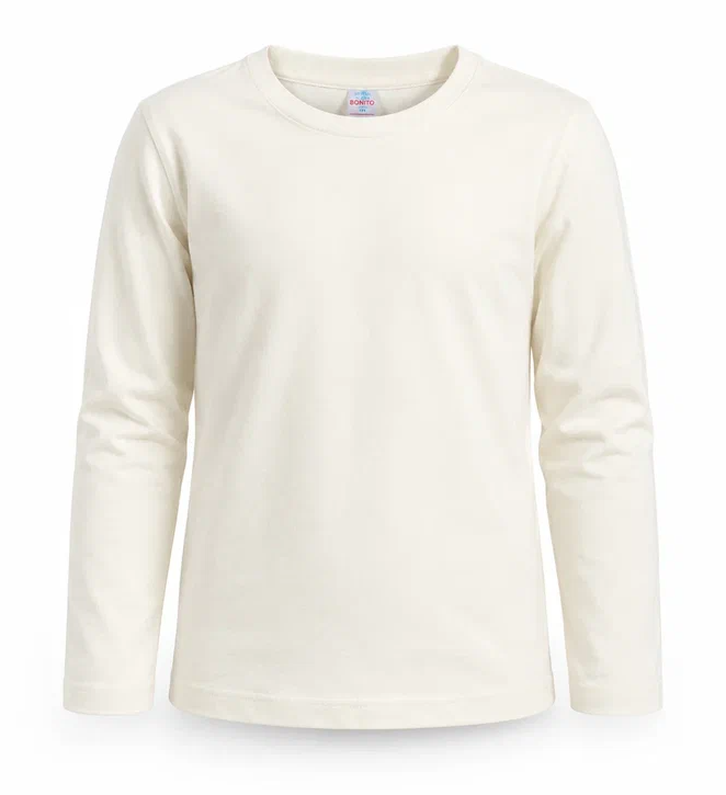 картинка БГ_ЧЗ Лонгслив для девочки 3-7 лет 100% хлопок BONITO KIDS/SS6190LD(ЧЗ)/уп.5шт./меш.300шт. от BonitoKids