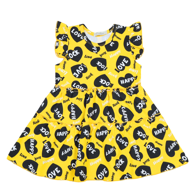 картинка КГ_БГ Платье для девочек 100% х/б 3-7 лет BONITO KIDS/BK1600P(01-22)/уп.5шт./меш.400шт. от BonitoKids