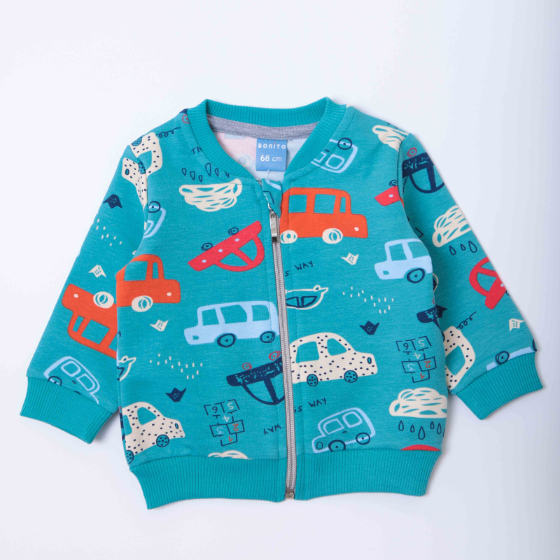 картинка ЧЗ Бомбер для детей 68-86 см 65% хлопок, 27% полиэстер, 8% эластан BONITO KIDS/OP1858(01-23)1/уп.4шт./меш.416шт. от BonitoKids