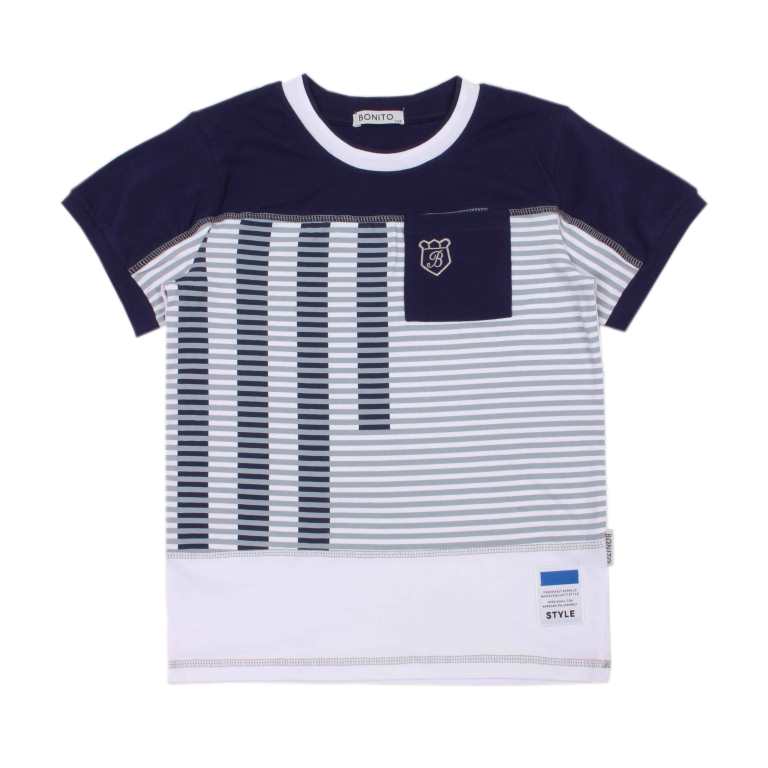 картинка БГ_ЧЗ Футболка для мальчика 8-12 лет 92% хлопок, 8% лайкра BONITO KIDS/SS6049/уп.5шт./меш.400шт. от BonitoKids