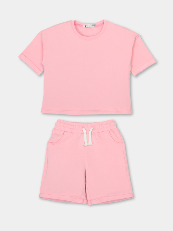 картинка ЧЗ Комплект для девочки (футболка и шорты) 8-12 лет, 95% х/б 5% эл., BONITO KIDS/OP1946(ЧЗ)/уп.5шт./меш.150шт. от BonitoKids