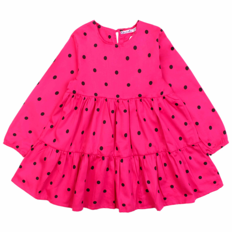 картинка ЧЗ Платье для девочки 3-7 лет 100% Хлопок BONITO KIDS/OP1678(ЧЗ)/уп.5шт./меш.375.шт. от BonitoKids