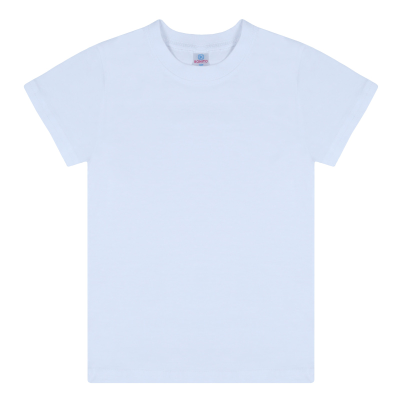 картинка БГ_ЧЗ Футболка белая для мальчика 3-7 лет 100% хлопок BONITO KIDS/BK0160F(ЧЗ)/уп.10шт./меш.700шт. от BonitoKids