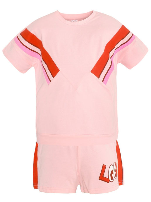 картинка ЧЗ_Комплект для девочки (футболка и шорты) 8-12 лет 95% хлопок, 5% эластан BONITO KIDS/OP1043(ЧЗ)/уп.5шт./меш.200шт. от BonitoKids