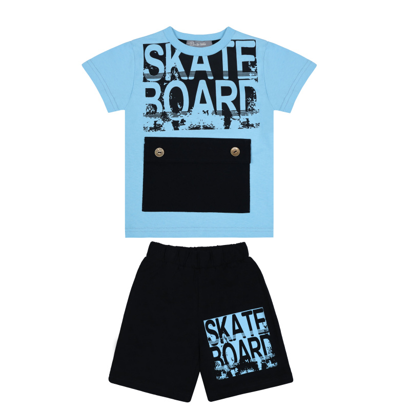 картинка ЧЗ Комплект для мальчика (футболка и шорты) 3-7 лет BONITO KIDS/BK1626KP(ЧЗ)/уп.5шт./меш.275шт. от BonitoKids