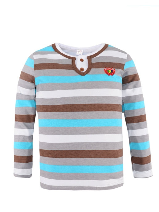 картинка ЧЗ Лонгслив для мальчика 6-10 лет. 95% х/б, 8% BONITO KIDS/BK108B(ЧЗ)/уп.5шт./меш.480шт. от BonitoKids