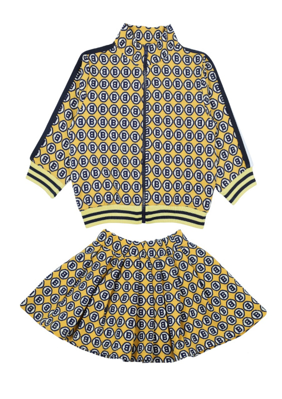 картинка ЧЗ Комплект для девочки (бомбер и юбка) 5-8 лет  BONITO KIDS/BK1508KP(ЧЗ)/уп.4шт./меш.120шт. от BonitoKids