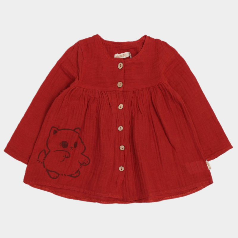 картинка Платье для девочки 74-92 см 100% хлопок BONITO KIDS/OP1813/уп.4шт./меш.384шт. от BonitoKids