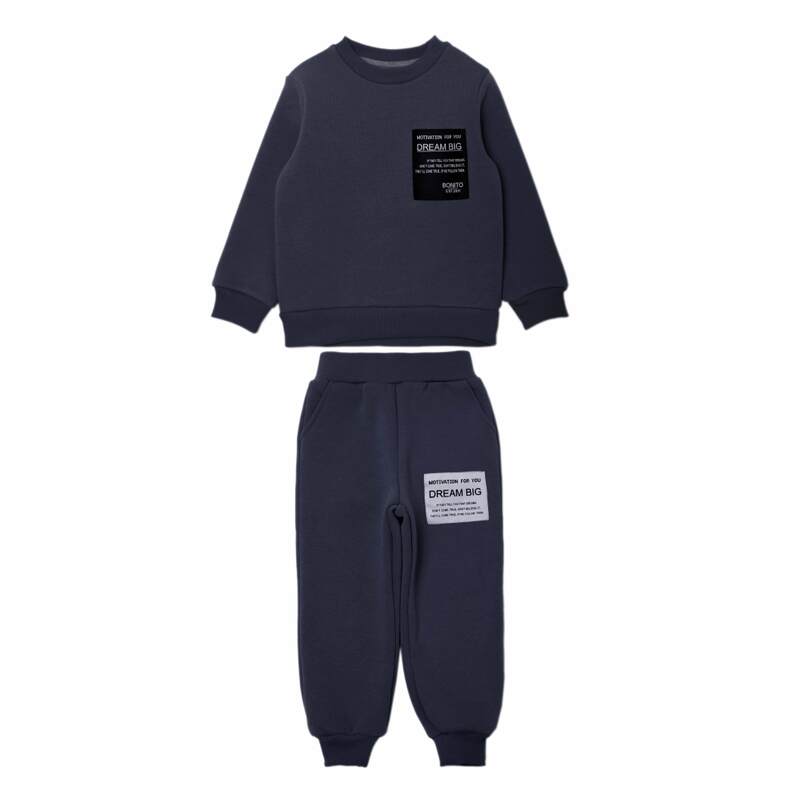 картинка ЧЗ Комплект для мальчика (свитшот и брюки) 3-7лет 80% хлопок, 20% полиэстер BONITO KIDS/OP1906(ЧЗ)/уп.5шт./меш.90шт. от BonitoKids