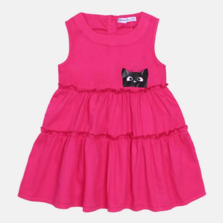 картинка ЧЗ Платье для девочки 3-7 лет 100% хлопок BONITO KIDS/OP1659(ЧЗ)/уп.5шт./меш 400.шт. от BonitoKids