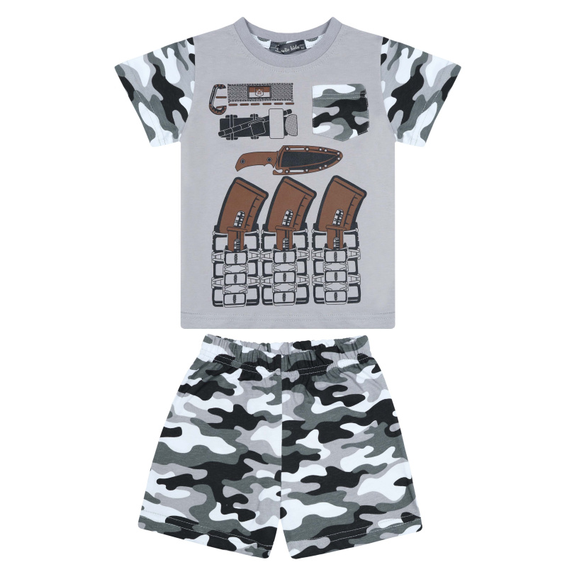 картинка БГ_ЧЗ Комплект для мальчика (футболка и шорты) 6-9 лет 100% хлопок BONITO KIDS/BK1289MSH(12-23)(ЧЗ)/уп.4шт./меш. 360шт. от BonitoKids