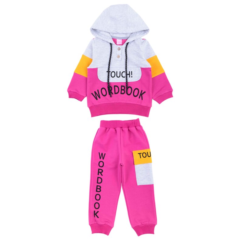 картинка ЧЗ Комплект для детей (худи и брюки), 1,5-4 лет, 65% хлопок, 27% полиэстер, 8% эластан, BONITO KIDS/OP1862(ЧЗ)/уп.4 шт./меш.160шт. от BonitoKids