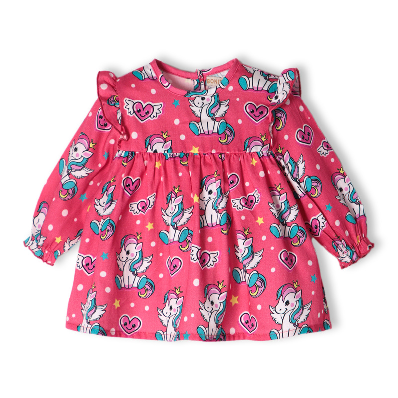 картинка Платье для девочки 68-86 см 100% хлопок BONITO KIDS/OP1194(01-24)/уп.4шт./меш.652шт. от BonitoKids