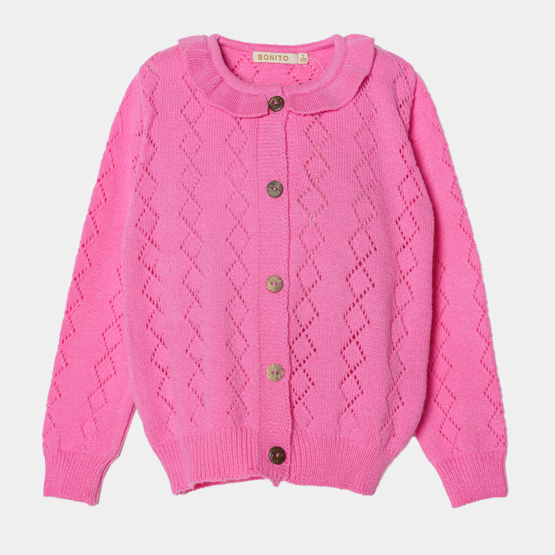 картинка ЧЗ Кардиган для девочки 3-7 лет BONITO KIDS/OP1594(01-24)(ЧЗ)/уп.3шт./меш.225шт. от BonitoKids