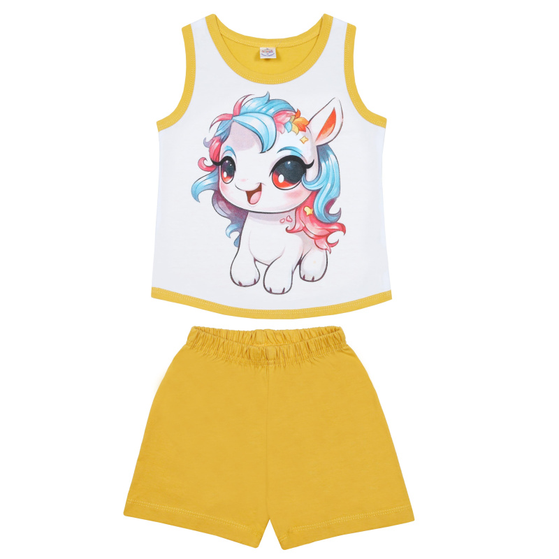 картинка КГ Комплект для девочки (майка и шорты) 1-4 лет 100% хлопок BONITO KIDS/BK1317DKP(02-24)/уп.4 шт./меш.600 шт. от BonitoKids