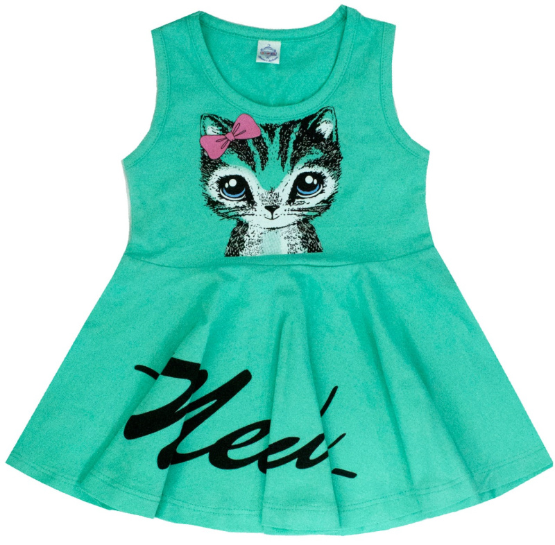 картинка ЧЗ Платье для девочки 2-5 лет 100% хлопок BONITO KIDS/BK1675P(ЧЗ)/уп.4шт./меш.480шт. от BonitoKids