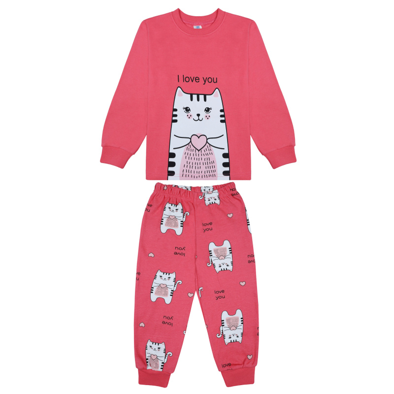 картинка БГ_ЧЗ Пижама для девочки 3-7 лет 100% хлопок BONITO KIDS/BK1771PJ(01-23)(ЧЗ)/уп.5шт./меш.200шт. от BonitoKids