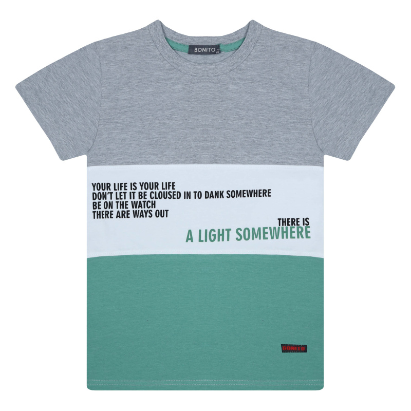 картинка КГ_БГ Футболка для мальчика 8-12 лет 92% хлопок, 8% лайкра BONITO KIDS/BK1663F/уп.5шт./меш.500шт. от BonitoKids