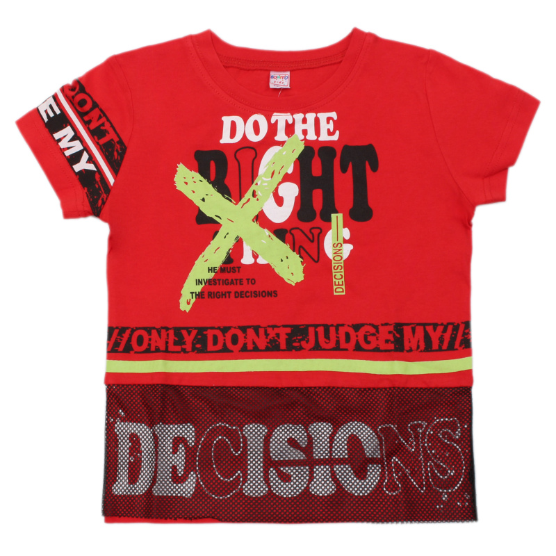 картинка ЧЗ Футболка для мальчика 3-7 лет 100% хлопок BONITO KIDS/OP1390/уп.5шт./меш.625шт. от BonitoKids