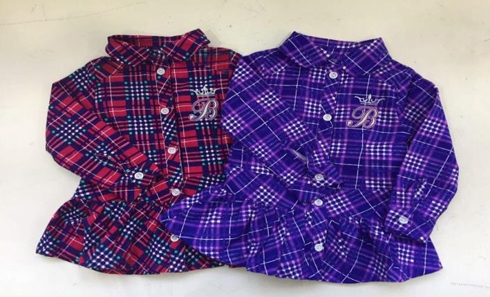 картинка КГ Платье для девочки 3-7 лет 100% хлопок BONITO KIDS/BK540P/уп.5шт./меш.315шт. от BonitoKids