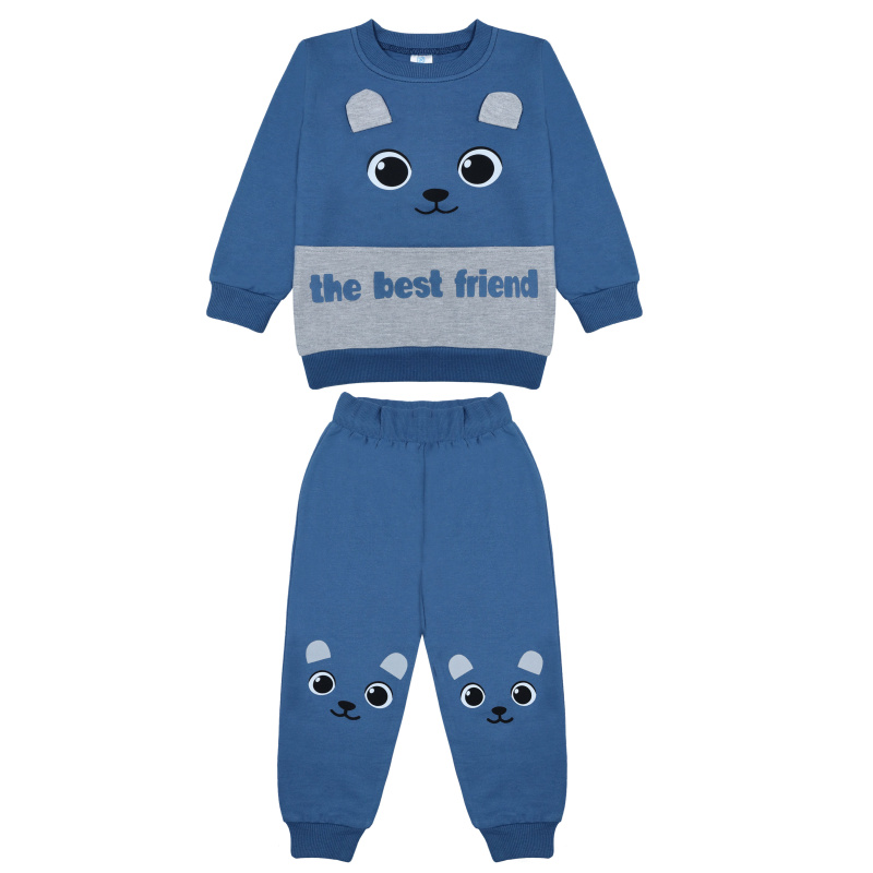 картинка КГ_БГ Комплект для мальчика (свитшот и штаны) 2-6 лет, 100% хлопок, BONITO KIDS/BK1584КР(07-23)/уп.5шт./меш.230шт. от BonitoKids