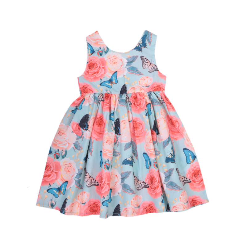 картинка ЧЗ Платье для девочки 3-7 лет 100% хлопок BONITO KIDS/OP1688(ЧЗ)/уп.5шт./меш.500шт. от BonitoKids