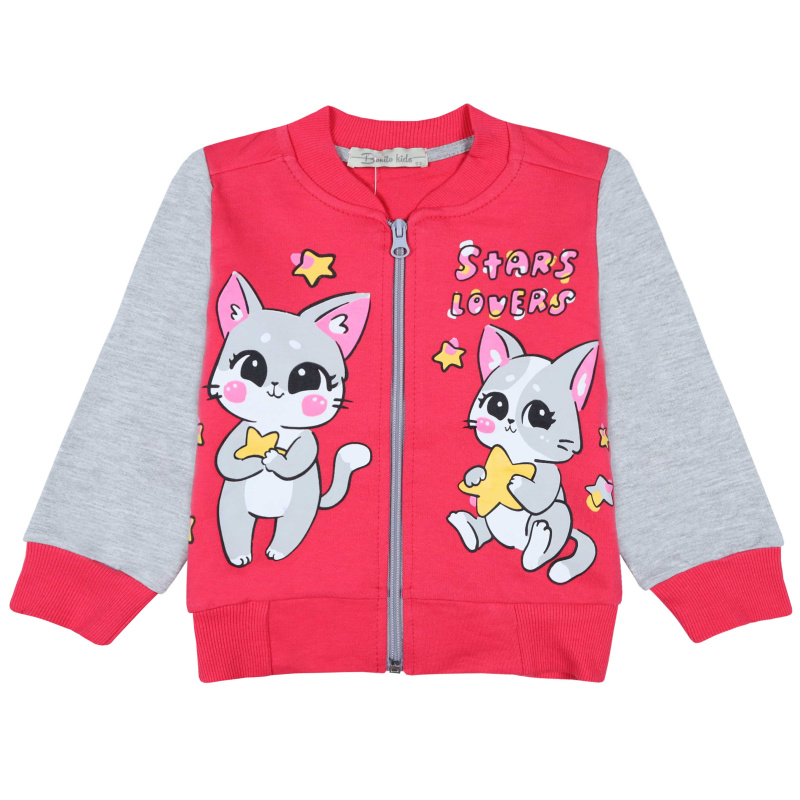 картинка КГ_БГ Бомбер для девочки 2-5 лет 100% хлопок BONITO KIDS/BK1736B/уп.4шт./меш.400шт. от BonitoKids