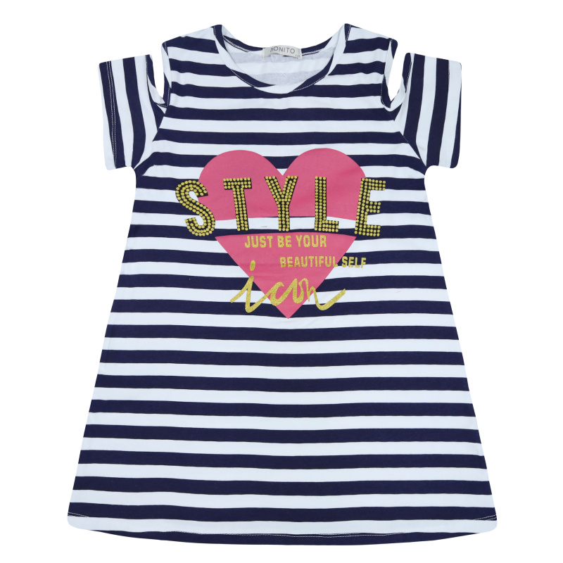 картинка БГ_ЧЗ Платье для девочки 8-12 лет 92% хлопок, 8% лайкра BONITO KIDS/BK1574P(ЧЗ)/уп.5шт./меш.400шт. от BonitoKids
