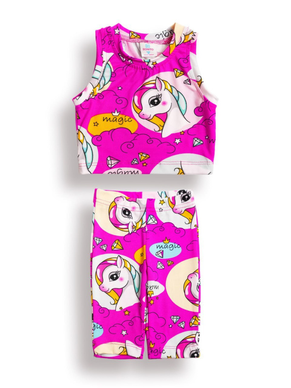 картинка БГ_ЧЗ Комплект для девочки (топ и бриджи) 3-7 лет 100% п/э BONITO KIDS/BK1783KP(11-24)(ЧЗ)/уп.5шт./меш.650шт. от BonitoKids