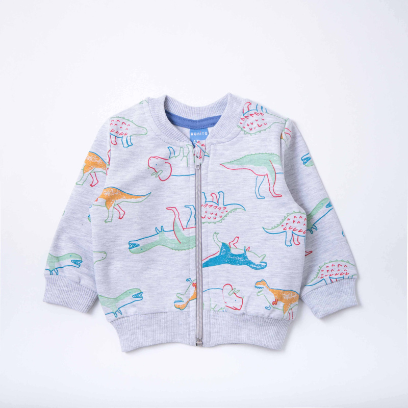 картинка ЧЗ Бомбер для детей 68-86 см 65% хлопок, 27% полиэстер, 8% эластан BONITO KIDS/OP1859/уп.4шт./меш.384шт. от BonitoKids