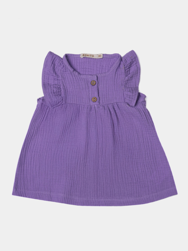 картинка ЧЗ Платье для девочки 1-3 лет 100% хлопок BONITO KIDS/OP1965(ЧЗ)/уп.4шт./меш. 440шт. от BonitoKids