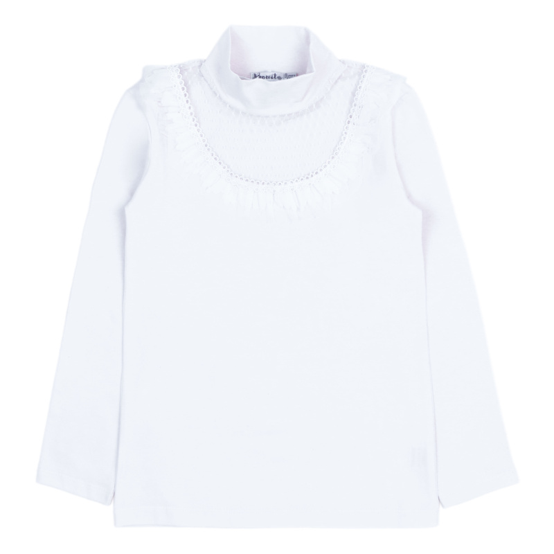 картинка ЧЗ Водолазка для девочки 8-12 лет 95% хлопок, 5% эластан BONITO KIDS/OP1473(ЧЗ)/уп.5шт./меш.360шт. от BonitoKids