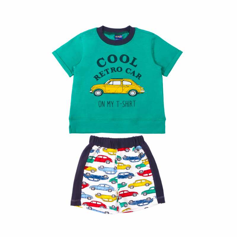 картинка ЧЗ Комплект для мальчика (футболка и шорты) 1-4 лет 95% хлопок, 5% эластан BONITO KIDS/OP1821(ЧЗ)/уп.4шт./меш.300шт. от BonitoKids
