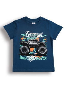 картинка БГ_ЧЗ Футболка для мальчика 1-4 лет 100% хлопок BONITO KIDS/BK0001M(2025)(ЧЗ)/уп.4шт./меш.800шт. от BonitoKids
