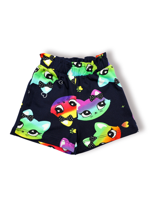 картинка БГ_ЧЗ Шорты для девочки 2-6 лет 100% п/э BONITO KIDS/BK1803SH(12-24)(ЧЗ)/уп.5шт./меш.750шт. от BonitoKids