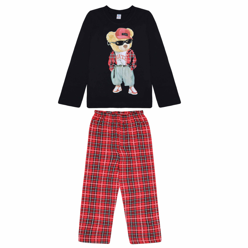 картинка БГ_ЧЗ Пижама для детей 8-12 лет 100% хлопок BONITO KIDS/BK1766PJ(01-24)/уп.5шт./меш.250шт. от BonitoKids