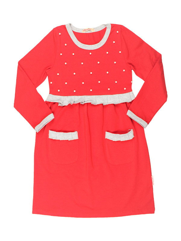 картинка ЧЗ Платье для девочки 5-8 лет 92% хлопок, 8% лайкра BONITO KIDS /уп.4шт./меш.240шт. от BonitoKids