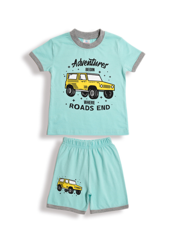 картинка БГ_ЧЗ Комплект для мальчика (футболка и шорты) 1,5-4 лет 100% хлопок BONITO KIDS/BK0004M(12-24)(ЧЗ)/уп.4шт./меш.500шт. от BonitoKids