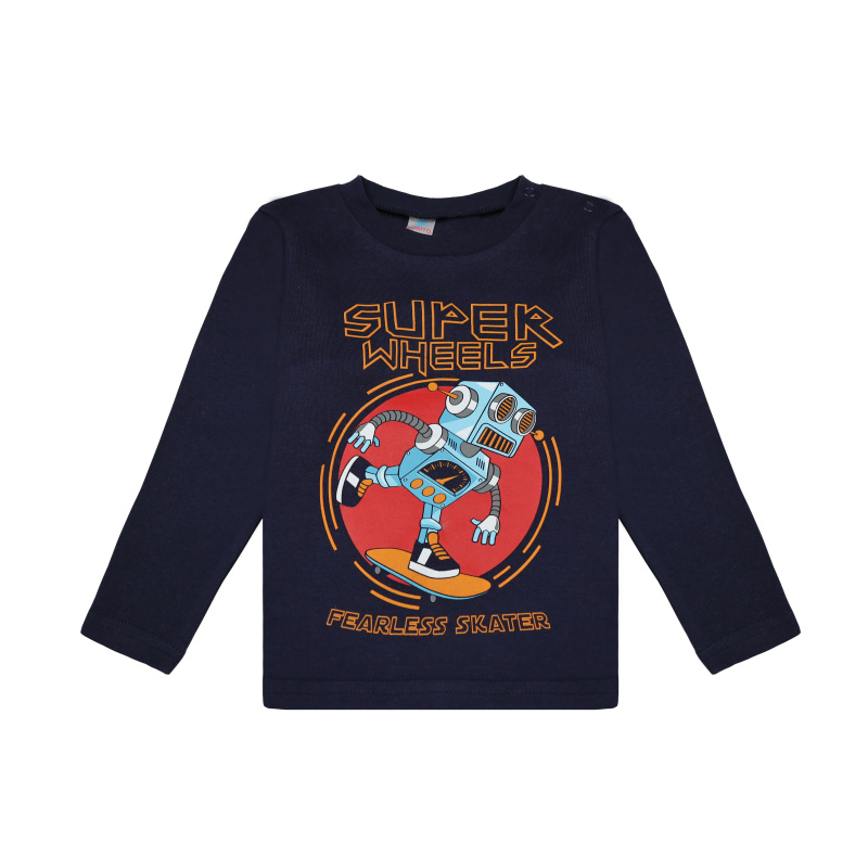 картинка БГ_ЧЗ Лонгслив для мальчика 2-5 лет 100% хлопок BONITO KIDS/BK0008M(08-24)(ЧЗ)/уп.4шт./меш.500шт. от BonitoKids