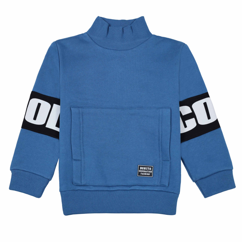 картинка ЧЗ Толстовка для мальчика 5-8 лет 100% хлопок BONITO KIDS/BK1515T(ЧЗ)/уп.4шт./меш.160шт. от BonitoKids
