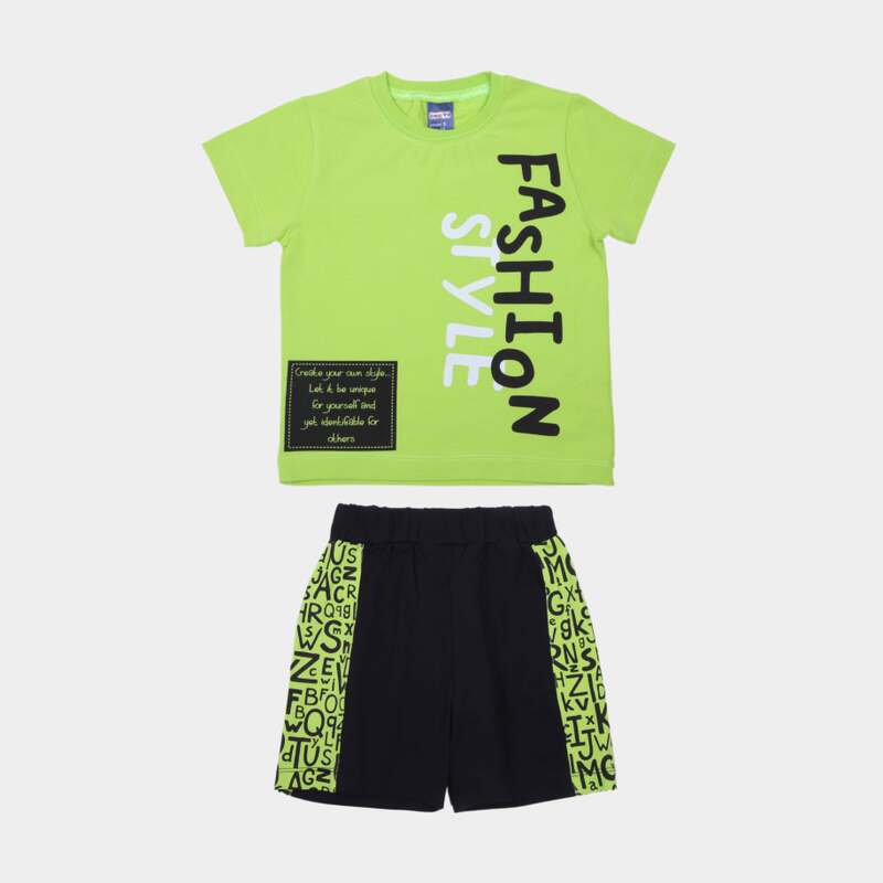 картинка ЧЗ Комплект для мальчика (футболка и шорты) 3-7 лет 95% хлопок, 5% эластан BONITO KIDS/OP1817(ЧЗ)/уп.5шт./меш.300шт. от BonitoKids