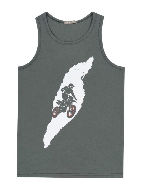 картинка БГ_ЧЗ Майка для мальчика 8-12 лет 95% хлопок, 5% лайкра BONITO KIDS/BK1620M(2026)(ЧЗ)/уп.5шт./меш.600шт. от BonitoKids