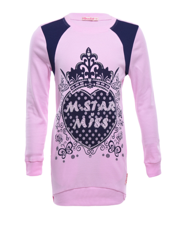 картинка Туника для девочки 7-10 лет 100% хлопок BONITO KIDS/BK426T/уп.4шт./меш.200шт. от BonitoKids