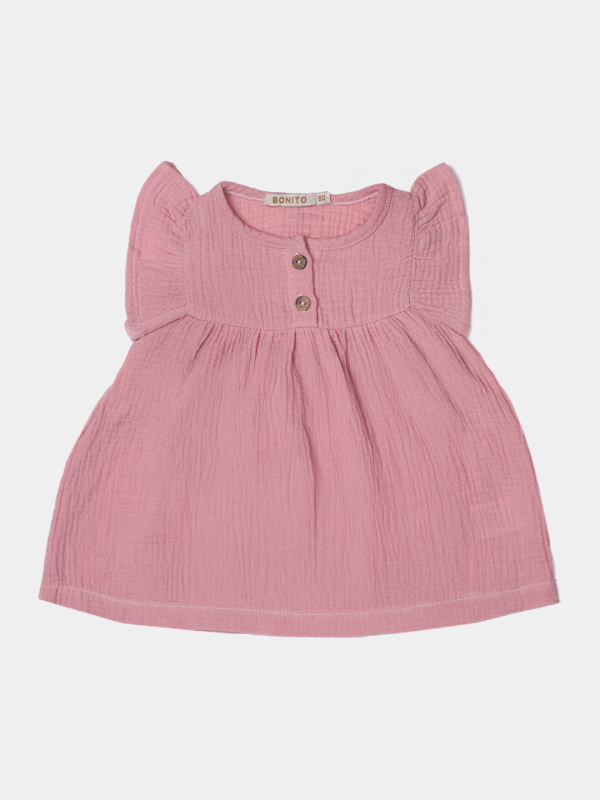 картинка ЧЗ Платье для девочки 1-3 лет 100% хлопок BONITO KIDS/OP1965(ЧЗ)/уп.4шт./меш. 440шт. от BonitoKids