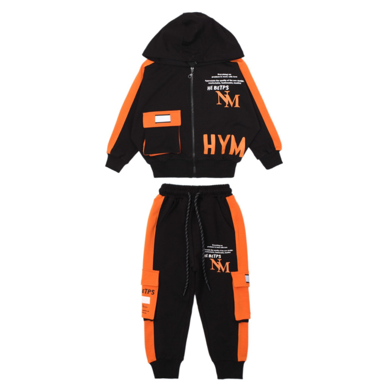 картинка ЧЗ Комплект для мальчика (толстовка, трико), 3-7 лет, 65% хлопок, 27% полиэстер, 8% эластан, BONITO KIDS/OP1222(ЧЗ)/уп.5 шт./меш.80шт. от BonitoKids