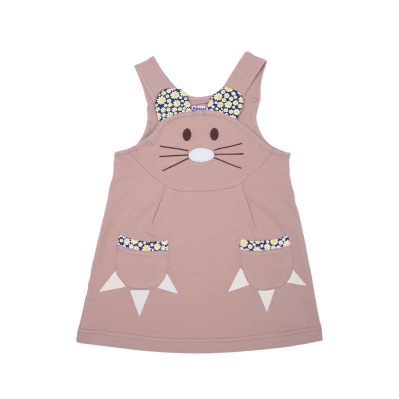 картинка ЧЗ Платье для девочки 2-6 лет 95% хлопок, 5% эластан BONITO KIDS/OP1855(ЧЗ)/уп.5шт./меш.360шт. от BonitoKids