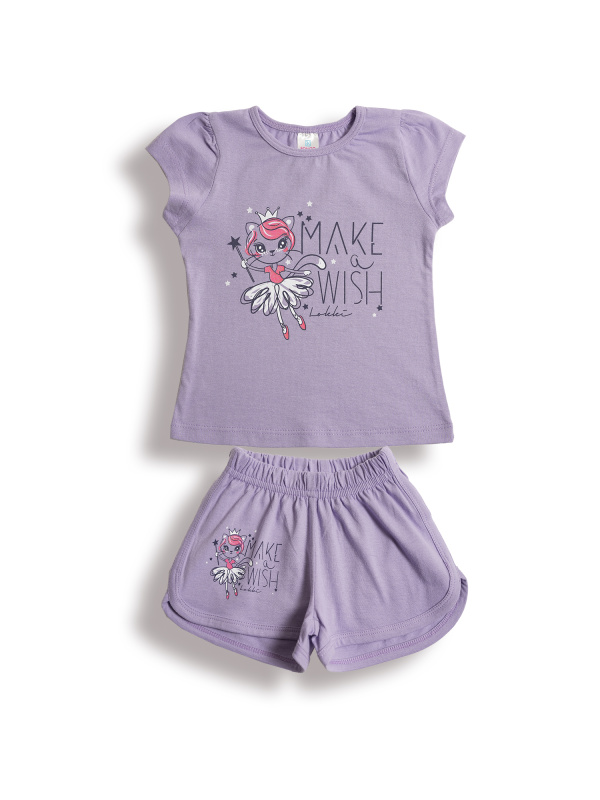 картинка БГ_ЧЗ Комплект для девочки (футболка и шорты), 1,5-4 лет, 100% хлопок, BONITO KIDS/BK0004D(10-24)(ЧЗ) уп.4шт./меш.500шт. от BonitoKids