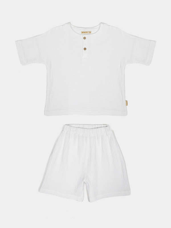 картинка ЧЗ Комплект для мальчика (кофта и шорты) 2-5 лет 100% хлопок BONITO KIDS/OP1937(ЧЗ)/уп.4шт./меш.300 шт. от BonitoKids