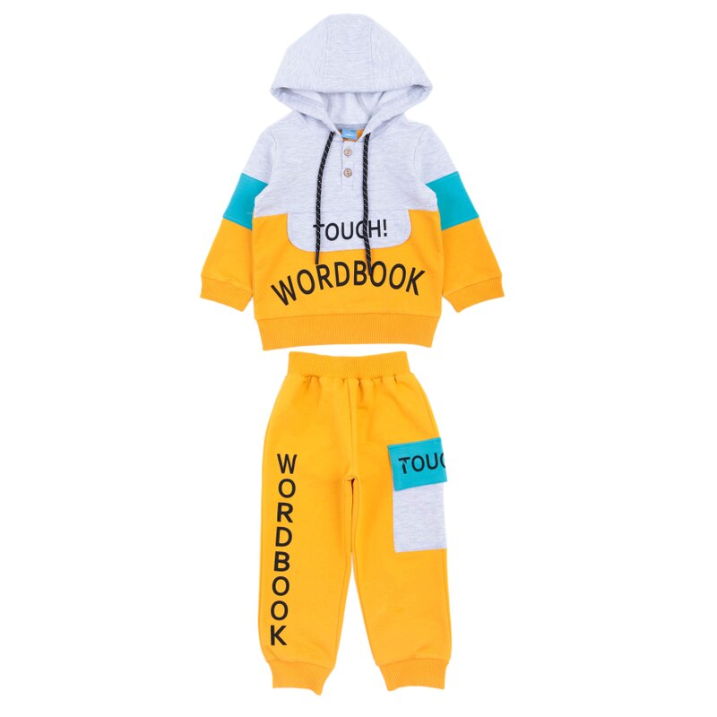 картинка ЧЗ Комплект для детей (худи и брюки), 1,5-4 лет, 65% хлопок, 27% полиэстер, 8% эластан, BONITO KIDS/OP1862(ЧЗ)/уп.4 шт./меш.160шт. от BonitoKids